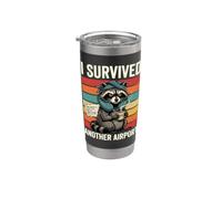 Frequent Traveler I Survived Another Airport Jet Setter Stainless Steel Insulated Tumbler