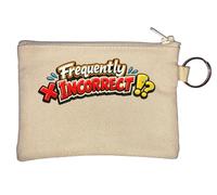 Frequently Making Mistakes and Errors Key Chain Coin Purse Beige