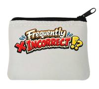 Frequently Making Mistakes and Errors Neoprene Coin Purse Pouch 10x11cm White