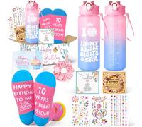 Frerdui 10 Year Old Girl Birthday Gifts, Double Digits Birthday Gift Ideas, Cute Presents for 10 Year Old Girls, Tween Girl Gifts w/ 25oz in My Double Digits Era Cup