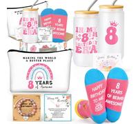 Frerdui 8 Year Old Girl Gifts 8th Birthday Gifts for Girls Gift for 8 Year Old Beautiful Teen Girl Best Bday Gift Ideas 8th Birthday Decorations for Teen Girls Set of 6