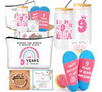 Frerdui 9 Year Old Girl Gifts 9th Birthday Gifts for Girls Gift for 9 Year Old Beautiful Teen Girl Best Bday Gift Ideas 9th Birthday Decorations for Teen Girls Set of 6