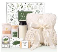 Frerdui Self Care Gifts for Women, Get Well Gifts for Women, Sympathy Gift Baskets, Get Well Soon Care Package, Encouragement Inspirational Gift Baskets, Sending Hug (Ivory)