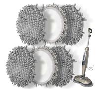Frescares 6 Packs Steam Mop Pads Replacement Power Pads Compatible with Shark,S8201 S8001 S7001 S7201 S7000AMZ S7000 S7005 S7020 S7001C Dirt Grip Scrub Adsorb Washable Pad