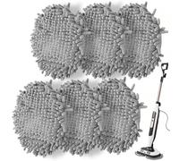 Frescares 6 Packs Steam Mop Pads Replacement Power Pads Compatible with Shark,S8201 S8001 S7001 S7201 S7000AMZ S7000 S7005 S7020 S7001C Dirt Grip Scrub Adsorb Washable Pad