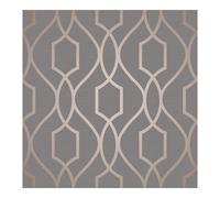 Fresco Apex Trellis Charcoal Copper Wallpaper