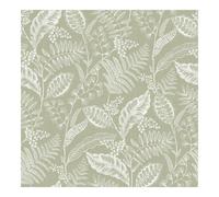 Fresco Artisan Leaf Sage Wallpaper in Green Fresco Green