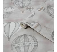 Fresco Balloon Fiesta Rose Gold Smooth Wallpaper Sample