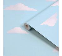 Fresco Blue Clouds Smooth Wallpaper
