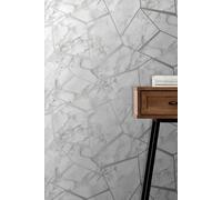 Fresco Fractal Marble White/Silver Fresco Grey One Size