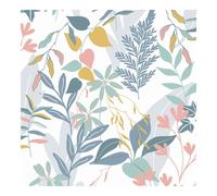 Fresco Inky Tropical Leaf Indigo and Ochre Wallpaper