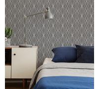 Fresco Laser Grey / Silver Wallpaper (WAS 13.99)