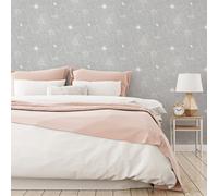 Fresco Linear Floral Grey Wallpaper (WAS 13.99)