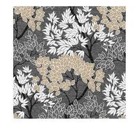 Fresco Wallpaper - Lykke Silhouette Forest - Dark Charcoal & Natural Floral