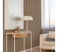 Fresco Narrow Wooden Slats Natural Brown Wallpaper