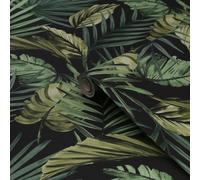 Fresco Palm House Green Smooth Wallpaper Sample