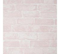 Fresco Pink Distressed Effect Brick Smooth Wallpaper
