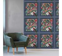 Fresco Tropical Paradise Panel Wallpaper Blue