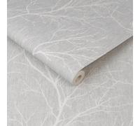 FRESCO WINTER TREE GREY WALLPAPER, Grey
