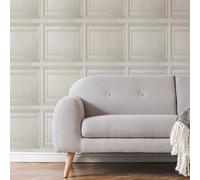Fresco Wood Panel Neutral Wallpaper