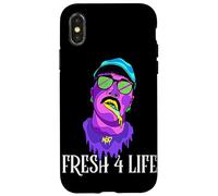 Fresh 4 Life 90s Hip Hop Old School Rap Urban Slang Case for iPhone X/XS