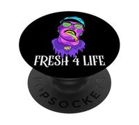 Fresh 4 Life 90s Hip Hop Old School Rap Urban Slang PopSockets Adhesive PopGrip
