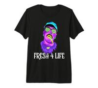 Fresh 4 Life 90s Hip Hop Old School Rap Urban Slang Premium T-Shirt