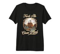 Fresh Air Clean Mind Wilderness Hiking Camping Nature Eagle Premium T-Shirt