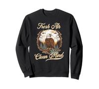 Fresh Air Clean Mind Wilderness Hiking Camping Nature Eagle Sweatshirt