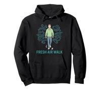 Fresh Air Walk Calm Lifestyle Illustration Pullover Hoodie