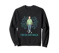Fresh Air Walk Calm Lifestyle Illustration Sweatshirt