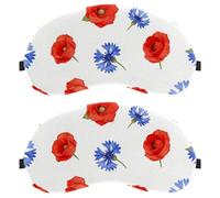 Fresh and Healing Anti-Mite Breathable Fabric Eye Cover with Adjustable Hook-and-Loop Strap