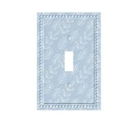 Fresh and Simple Leaves Premium One-Gang Decorative Switch Plate Cover with Textured Fabric-Grain Finish & Accent Dot Design â€“ Durable Pc Material Wall Plate for Residential and Commercial Use