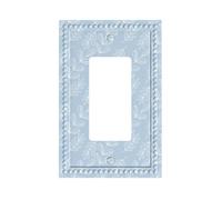 Fresh and Simple Leaves Premium One-Gang Decorative Switch Plate Cover with Textured Fabric-Grain Finish & Accent Dot Design â€“ Durable Pc Material Wall Plate for Residential and Commercial Use