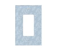 Fresh and Simple Leaves Premium Single-Gang Roman Frame Switch Plate â€“ Realistic Leather-Texture Finish, Durable Pc Material Wall Cover for Residential & Commercial Use (Includes Decorative Screws)