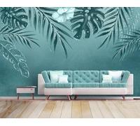 Fresh and Simple Tropical Plant Green Leaf Flower 3D Wallpaper Luxury Home Dining Decor Paste Sofa Living Room The Wall for Bedroom Mural-200cm×140cm