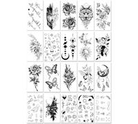 Fresh And Simple Waterproof Temporary Tattoos Featuring Flowers, Animals, Geometric Shapes, And Butterflies. 60 * 105mm A055