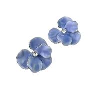 Fresh and sweet three-dimensional flower earrings niche design high-end retro petal earring women's light luxury earrings wholesale