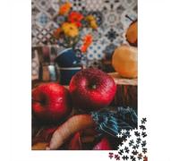 Fresh Apples Still Life 1000 Piece Jigsaw Puzzle, 52x38cm/1000pcs, for Adults, Relaxing Screen-Free Hobby, Evening Leisure And Time at Home