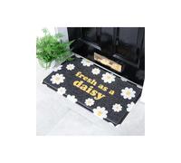 Fresh as a daisy Doormat (70 x 40cm) Artsy Mats Black 40cm x 70cm