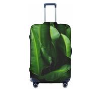 Fresh Banana Leaves Luggage Cover Elastic Washable Stretch Suitcase Protector Scratch Resistant Travel Cover White/Opulent Garden, Small, White/Opulent Garden, S