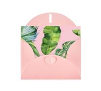 Fresh banana leaves Print Blank Cards and Envelopes 5" x 6" for Wedding Birthday Invitations and All Occasions