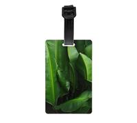Fresh Banana Leaves Print Waterproof Luggage Tags Cruise Ships Travel Essentials Backpack Suitcases Labels
