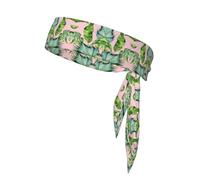 Fresh Banana Leaves Printing Sports Headband Tie,Durable Sports Bandage Headscarf, Ideal for Volleyball & Workoutsâ€‹