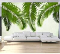 Fresh Banana Leaves Tropical Plant Leaves 3D Wallpaper Textured Silk Easy Install Living Room Sofa Bedroom Dining Room Home Decoration Wall-250cm×170cm