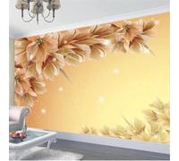Fresh Beautiful Hand Drawn Art Nostalgia Flower 3D Wallpaper Easy Install Feature Office Living Room Sofa Bedroom TV Background Wall Decoration-430cm×300cm