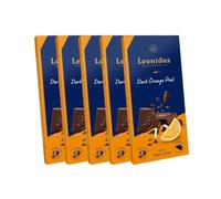 Fresh Belgian Chocolate Bars, Leonidas 6 x 100g Packs (Dark - Dark Orange 100g Pack of 6)