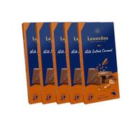 Fresh Belgian Chocolate Bars, Leonidas 6 x 100g Packs (Milk - Salted Caramel 100g Pack of 6)