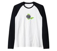 Fresh BlackBerry Fruit Vegan Raglan Baseball Tee