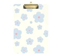 Fresh Blue Flowers clipboard Automotive Hard Board for Homework Pediatric Size 9 x 12
